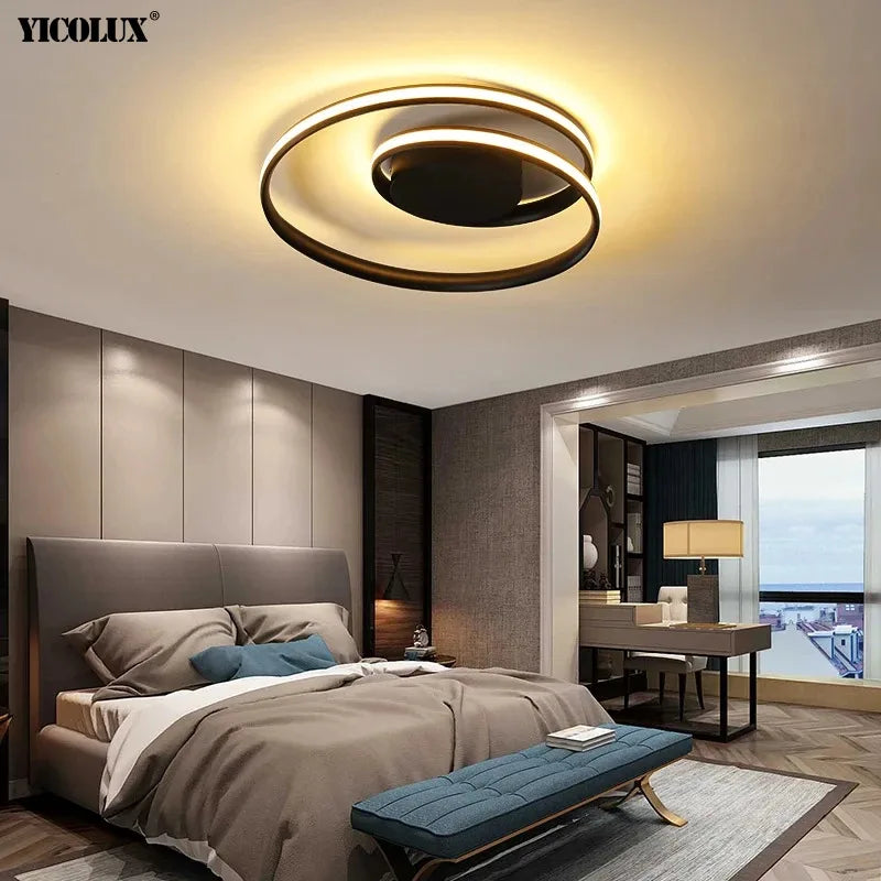 plafonnier led moderne blanc noir chambre salon adjustable