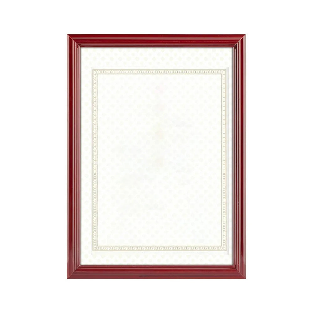 Cadre tableau A4 classique bordure géométrique couleurs bleu marine rouge doré argenté
