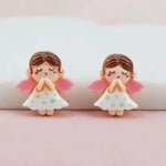 bijoux fantaisie enfantins pierres précieuses robes étoiles ailes cheveux stylisés multicolores opaques 20mm