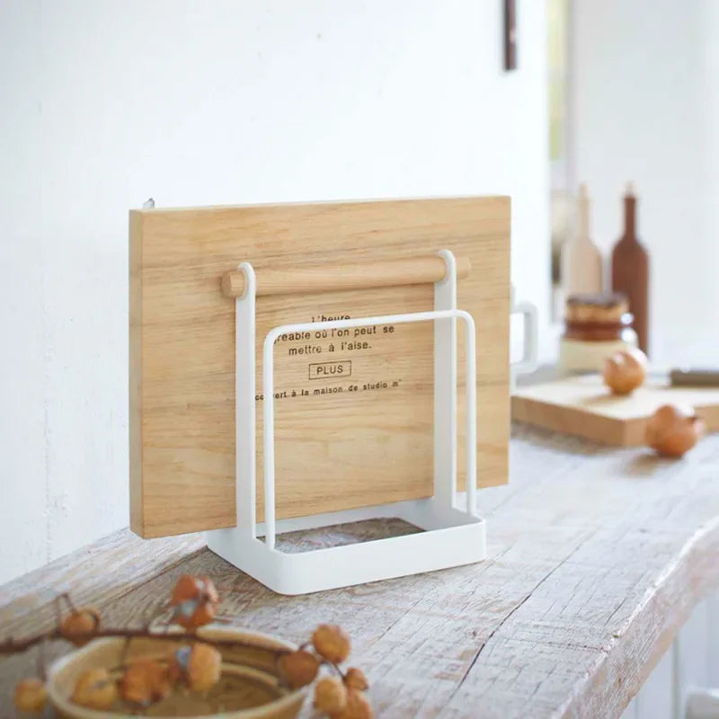 support planche découper métal blanc moderne essuie tout vaisselle rangement cuisine