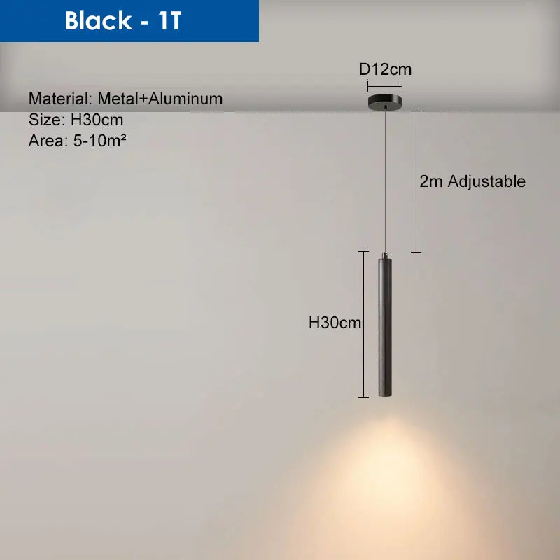 lampe suspendue moderne noir mat chaîne salon chambre cuisine pendentif led éclairage autoinstallation étude