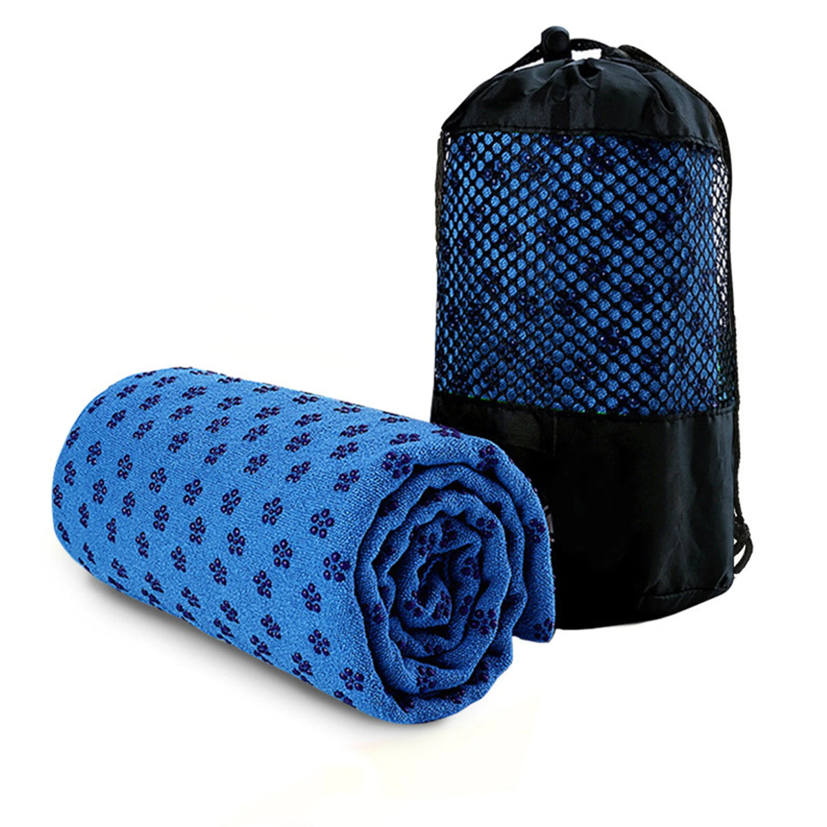 tapis yoga violet imprimé floral absorbant anti dérapant sac rangement moderne
