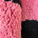 tapis rose crâne noir flocage antidérapant polyester moderne graphique chambre salon