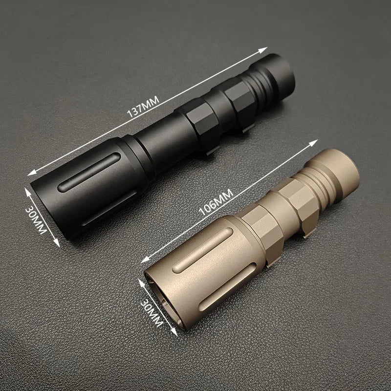 lampe torche noire marron moderne robuste batteries cr123a 16340 led haute puissance