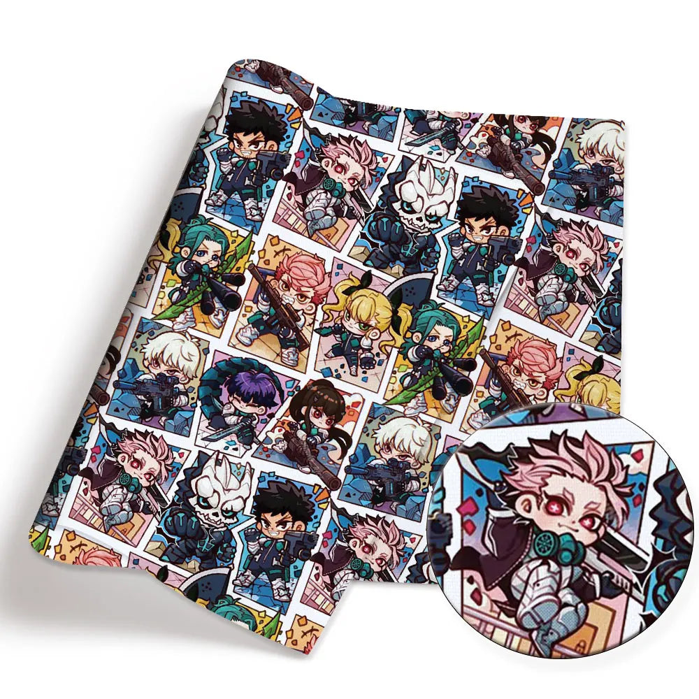 tapis souris informatique coton imprimé personnages animés multicolore pop art moderne