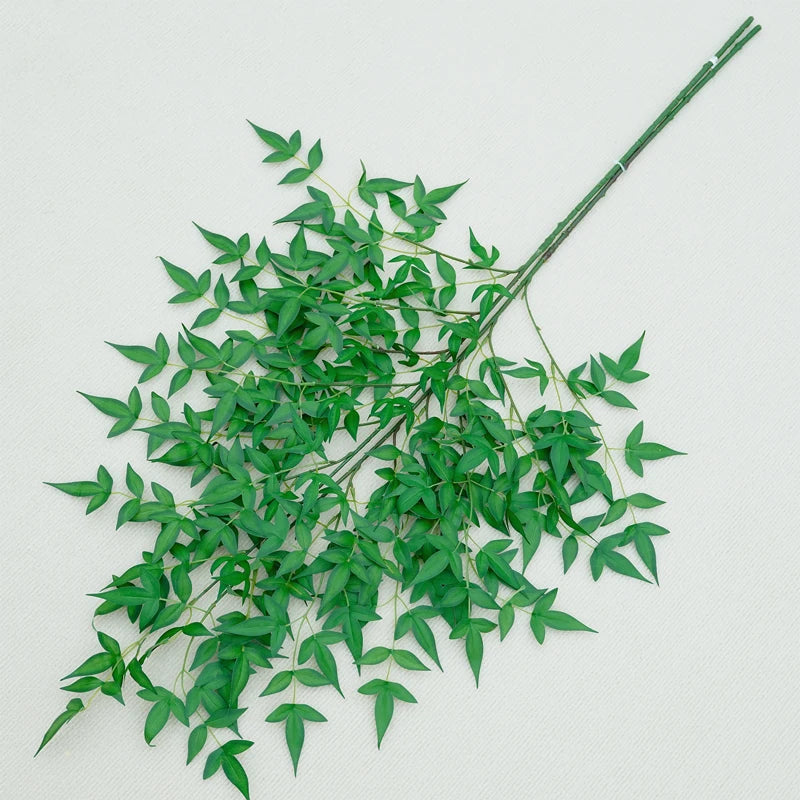 décoration intérieure branche feuilles bambou artificielles vertes naturelle salon chambre