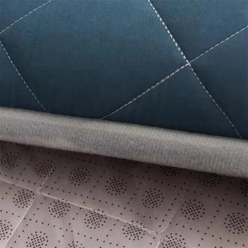 matelas tatami bleu marine gris confortable coton tissé pointillé moderne autonome épais solide antidérapant