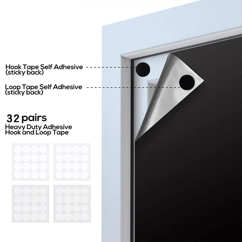 rideau noir semi transparent moderne adhésif fenêtre maison 100cm 200cm 300cm
