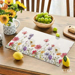 tapis table moderne floral multicolore blancs variés thème saisonnier 45x30cm