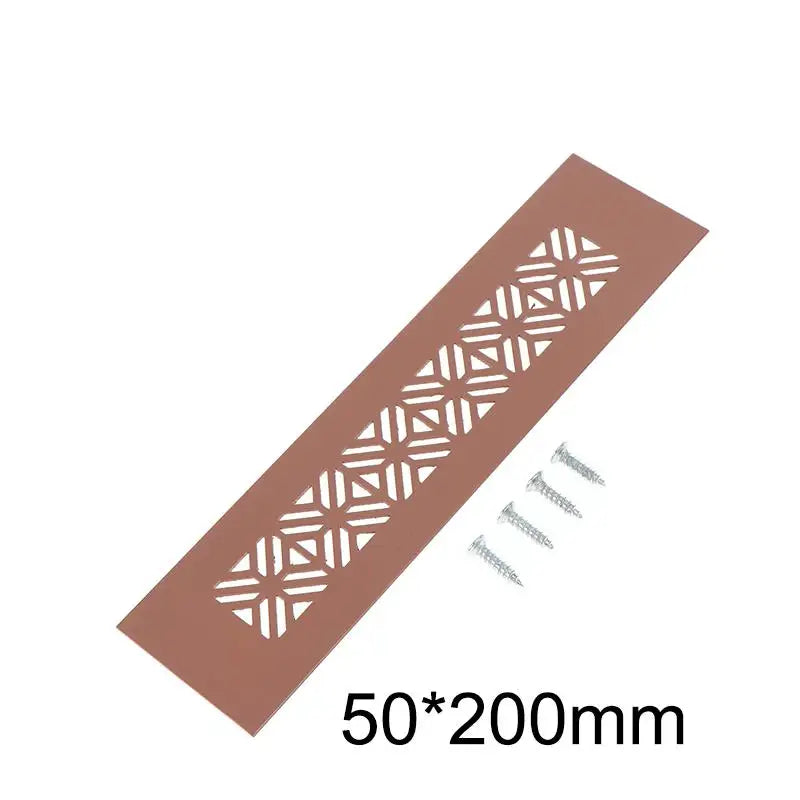grille ventilation meuble motif géométrique moderne adhésif marron noir blanc
