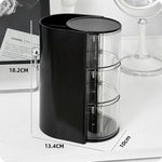 organisateur accessoires coiffure transparent blanc rose noir moderne elastiques pinces brosse cosmétiques rangement