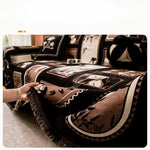 housse canapé patchwork noir orange gris coussin tapisserie extérieur intérieur