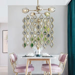 miroirs modernes dorés blancs ovales ondulés élégants décoration muriale chambre coucher