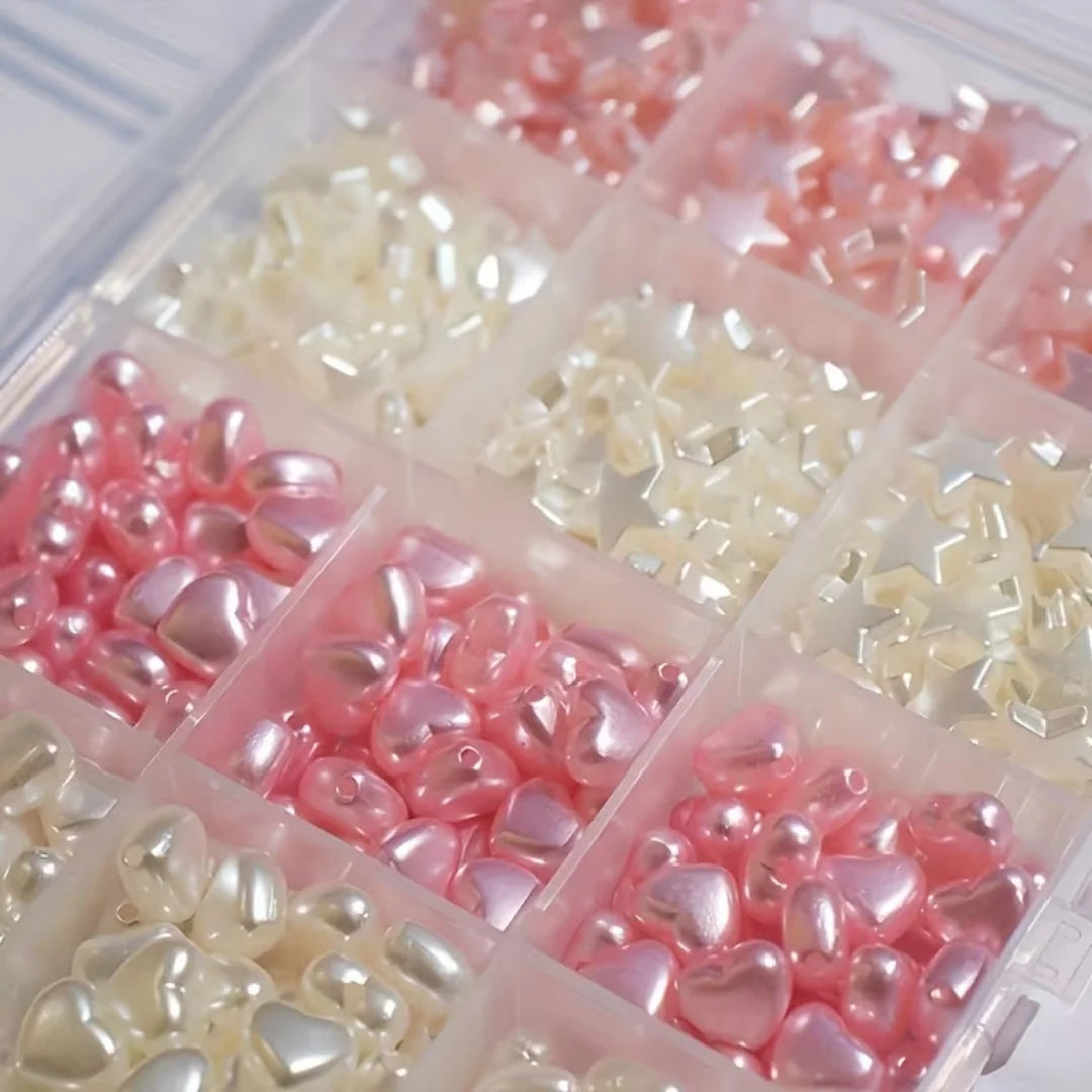 décoratives coeurs étoiles blanches roses opaques 10mm diy accessoires bricolage fêtes