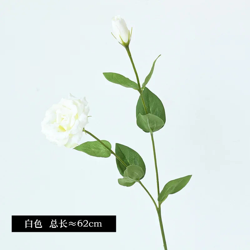 Bouquet artificiel fleurs roses blanches décoration intérieure moderne minimaliste 62cm longueur