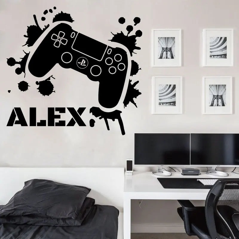 Autocollant mural appliqué sur fenêtre de studio de jeu