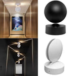 lampe table moderne minimaliste adhésive noir blanc sphérique 9w aluminium