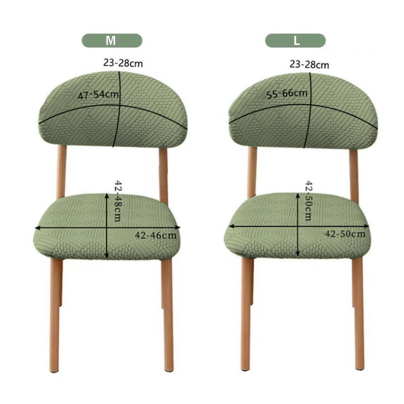 housse chaise coton polyester vert bleu rose moderne ligne diagonale taille