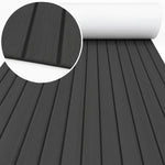 tapis sol bateau mousse eva antidérapant auto adhésif bleu clair noir rayures moderne