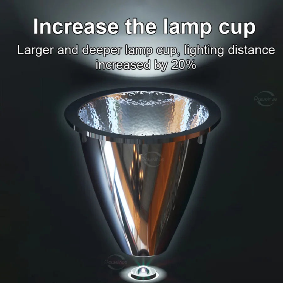 lampe poche plongée sous marine led 98w 500m lumiere intense résistante auto défense camping