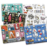 tapis bain tissu brocart imprimé dessins animés résistance abrasion coton polyester multicolore