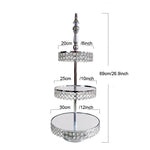 présentoir cupcakes or strass élégant support métal miroir classique desserts table basse service thé