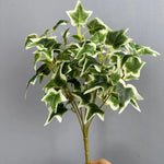 plantes artificielles feuilles vertes tiges blanches moderne minimaliste extérieur décoration
