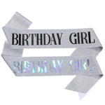 ruban pailleté festif anniversaire fille femme blanc rose bleu vert doré holographique