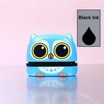 timbres personnalisables dessins animés animaux bleu noir rose blanc jaune gris daisyscrição
