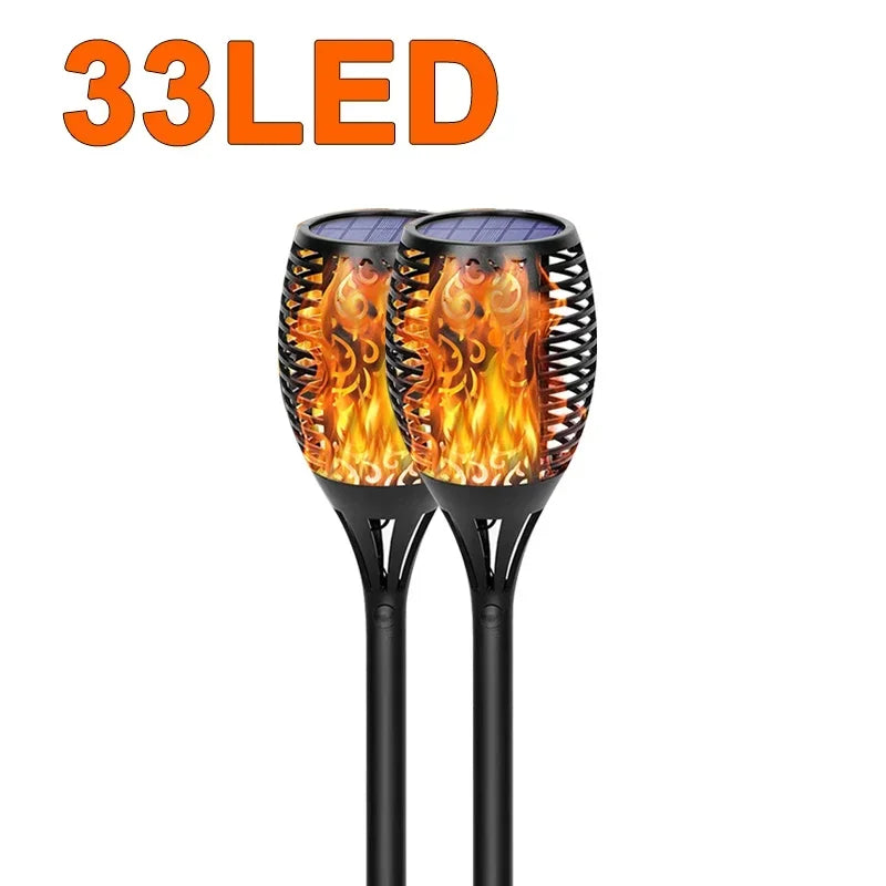 lanterne solaire led effet flamme vacillante moderne noire motif floral étancheextérieur jardin allée patio