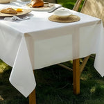 nappe table jetable imperméable blanc uni moderne fête restaurant extérieur printemps hiver été