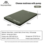 matelas gonflable vert foncé beige moderne pompe intégrée tapis couchage familial portable
