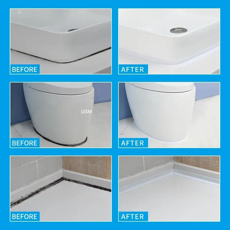 ruban joint autoadhésif blanc imperméable salle bains 1m 2m 3m
