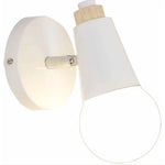 applique murale led moderne bois blanc scandinave fixée mur entrée chambre cuisine