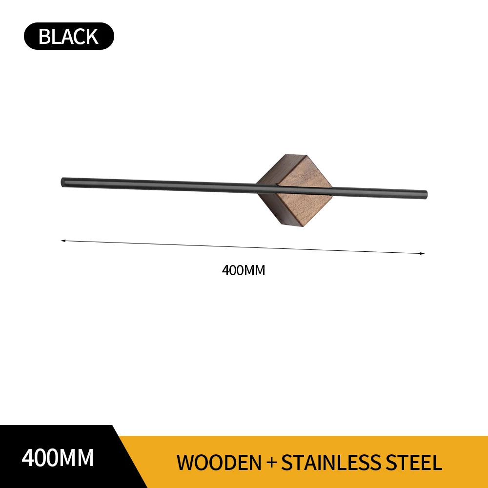 porte serviettes mural moderne acier inoxydable finition brossée noir bois texture naturelle serviette tissu