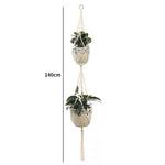 porte plantes suspendus macramé bois boho pots fleurs jardins decoration balcon maison