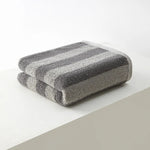serviettes bain coton carreaux violet orange vert gris rapide moderne