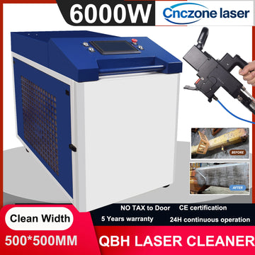 nettoyage laser industriel 6000W machine fibre bleu blanc gris rouille peinture huile