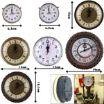horloges murales classiques quartz blanc doré bronze números romains cadran lignes noires decoration florale