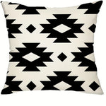 taies d'oreiller géométriques moderne 100% polyester noir blanc marron gris lit opaques moderne