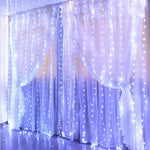 rideau lumineux led rose blanc multicolore motif étoile translucide moderne 300 leds télécommande usb