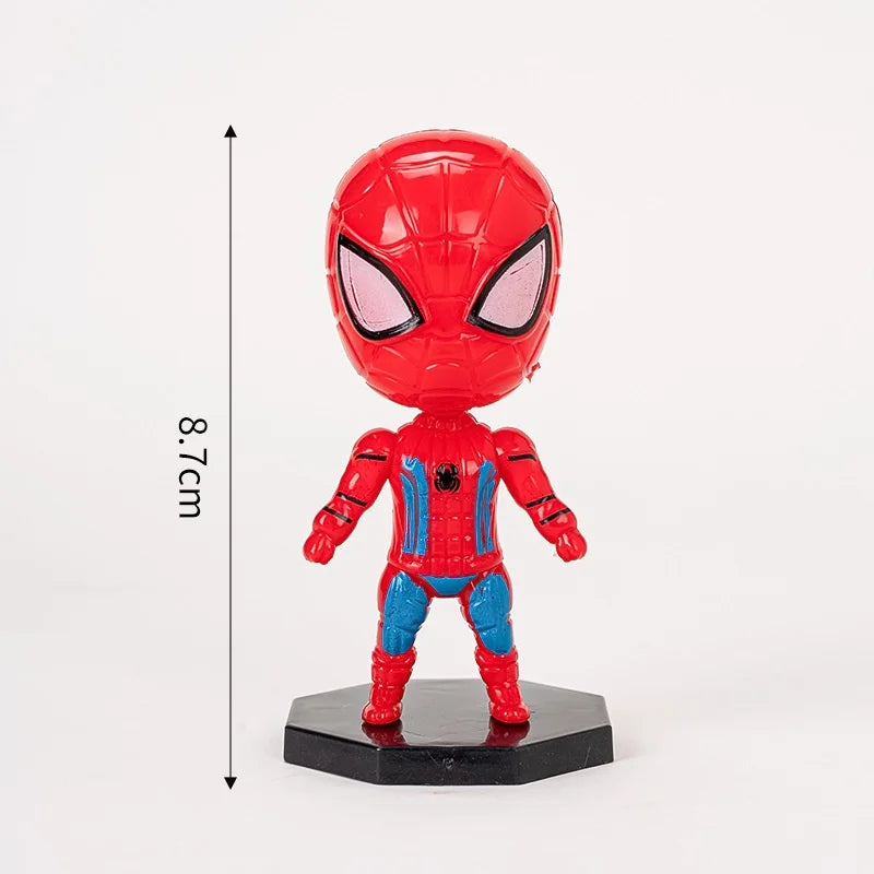 figurines spider man rouge bleu noir costume original anniversaire enfant dessin animé six petites