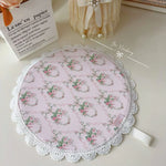 coasters fleur rose géométriques dentelés vintage blanc opalets résistants chaleur