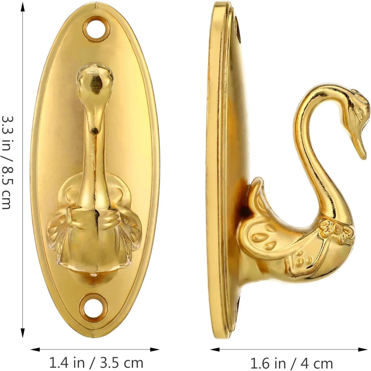 porte serviettes or argent oiseau cygne brillant classique élégant vis fournis