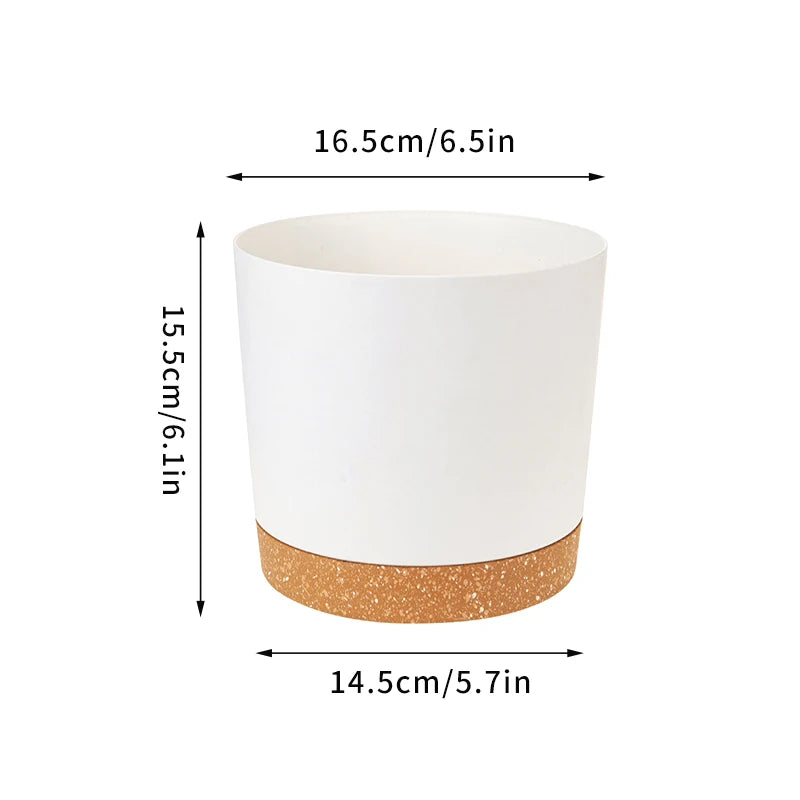 Pots fleurs modernes bacs pépinière bord cuir naturel vert clair blanc gris absorbant minimaliste