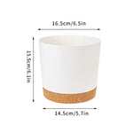 Pots fleurs modernes bacs pépinière bord cuir naturel vert clair blanc gris absorbant minimaliste