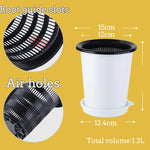 pots fleurs modernes blancs double couche transparents grille dimensions 12cm 16cm