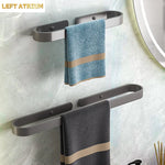porte serviettes mural blanc noir gris aluminium moderne lisse autonome simple fixations