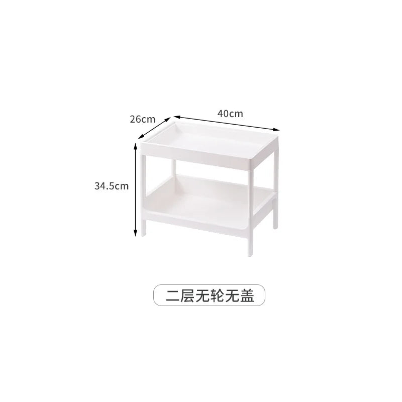 chariot rangement blanc moderne tiroir plateau coton tiges