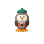 figurines animaux résine japonais vert marron orange blanc rouge gris personnages animaux arbres fruits